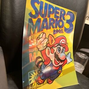 Lot of 2 ‘Heavy Duty’ Super Mario Bros 3D Holographic Lenticular Posters